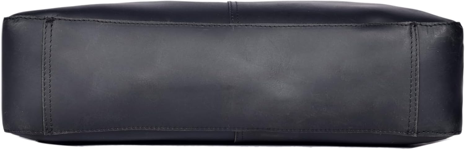 Vintage Leather Tote Bag – Genuine Leather, Large Capacity, Double Handles