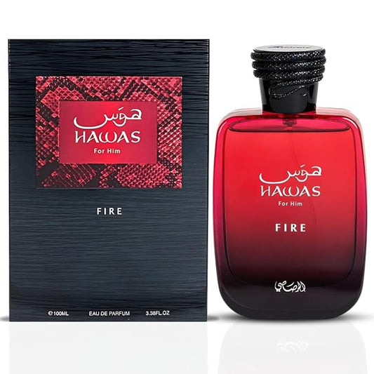 RASASI Hawas Fire Eau De Parfum Men Spray 100ML(3.4 Oz)