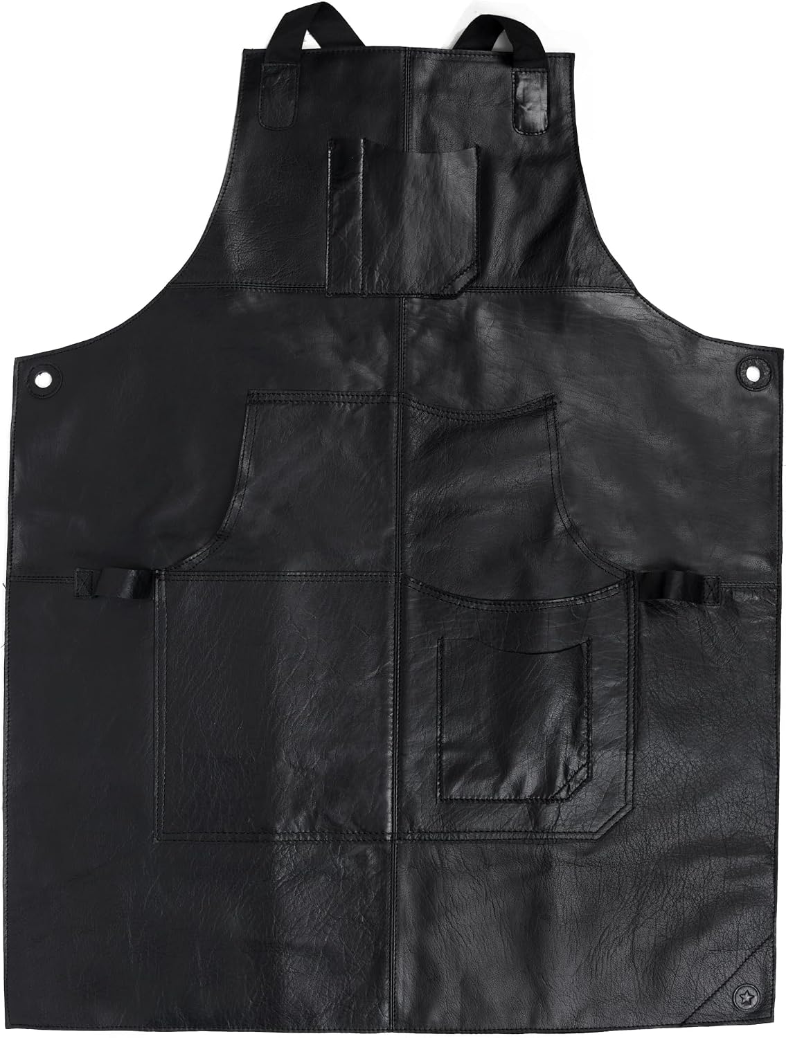 One Size Fits Utility Apron – Adjustable Cross-Back Straps, Multi-Use Shop Apron with Tool Pockets