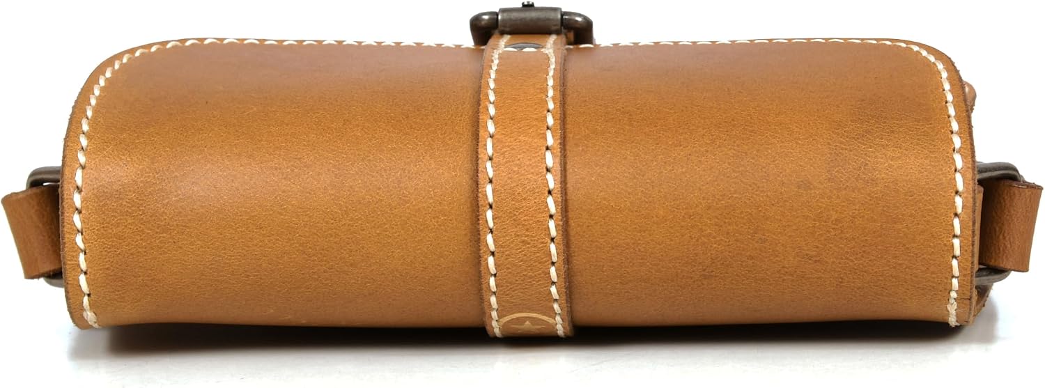 Tan Leather Saddle Crossbody Bag