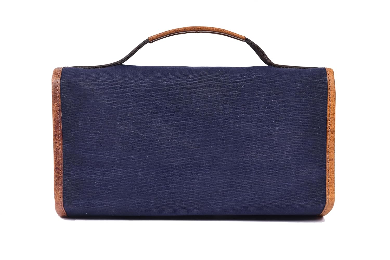Hanging Leather Toiletry Bag for Men and Women (Navy)