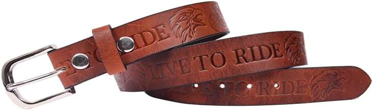 Born To Ride Embossed Leather Belt