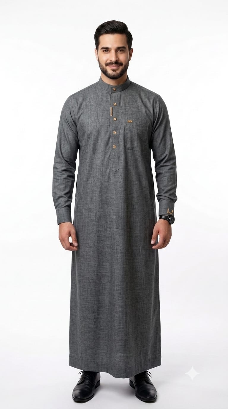 Saudi Thobe with Cuffs - Assorted Colors